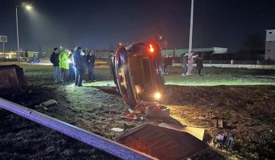 Tekirdağ’da feci kaza! Emniyet kemeri hayat kurtardı