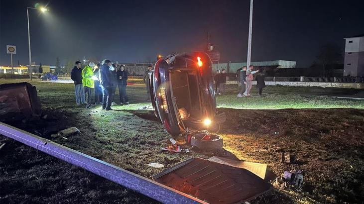 Tekirdağ’da feci kaza! Emniyet kemeri hayat kurtardı